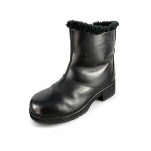 UGG Australia Y2K Chunky Square Toe Leather Boots Women Size 9 Black Goth‎ Punk